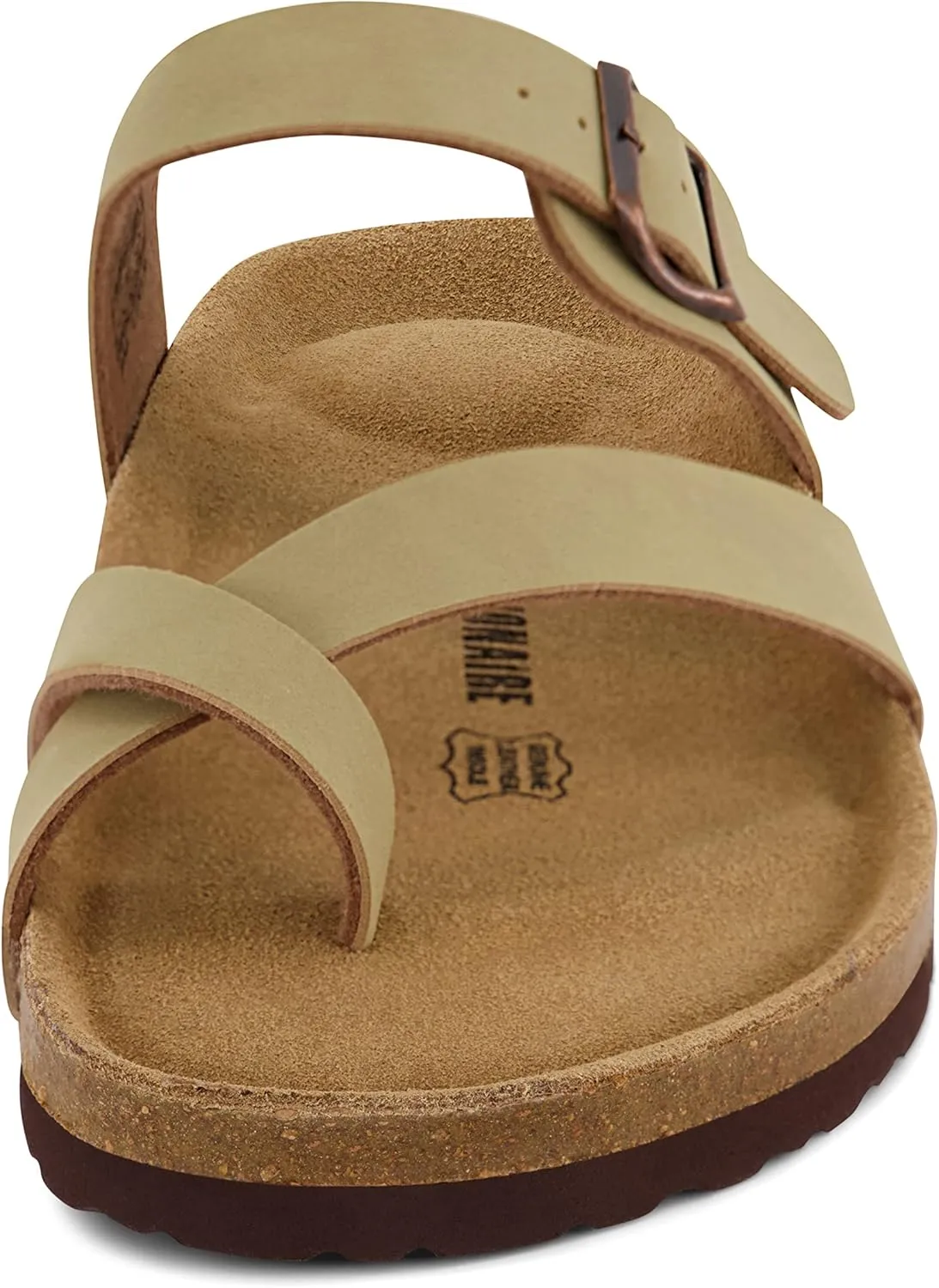 CUSHIONAIRE Men's Luna-M Cork footbed Sandal with  Comfort