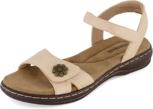 CUSHIONAIRE Women's Bloom comfort sandal with  Comfort Foam and Wide Widths Available