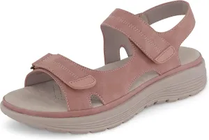 CUSHIONAIRE Women's Magee comfort footbed outdoor sandal with adjustable strap and  Memory Foam, Wide Widths Available