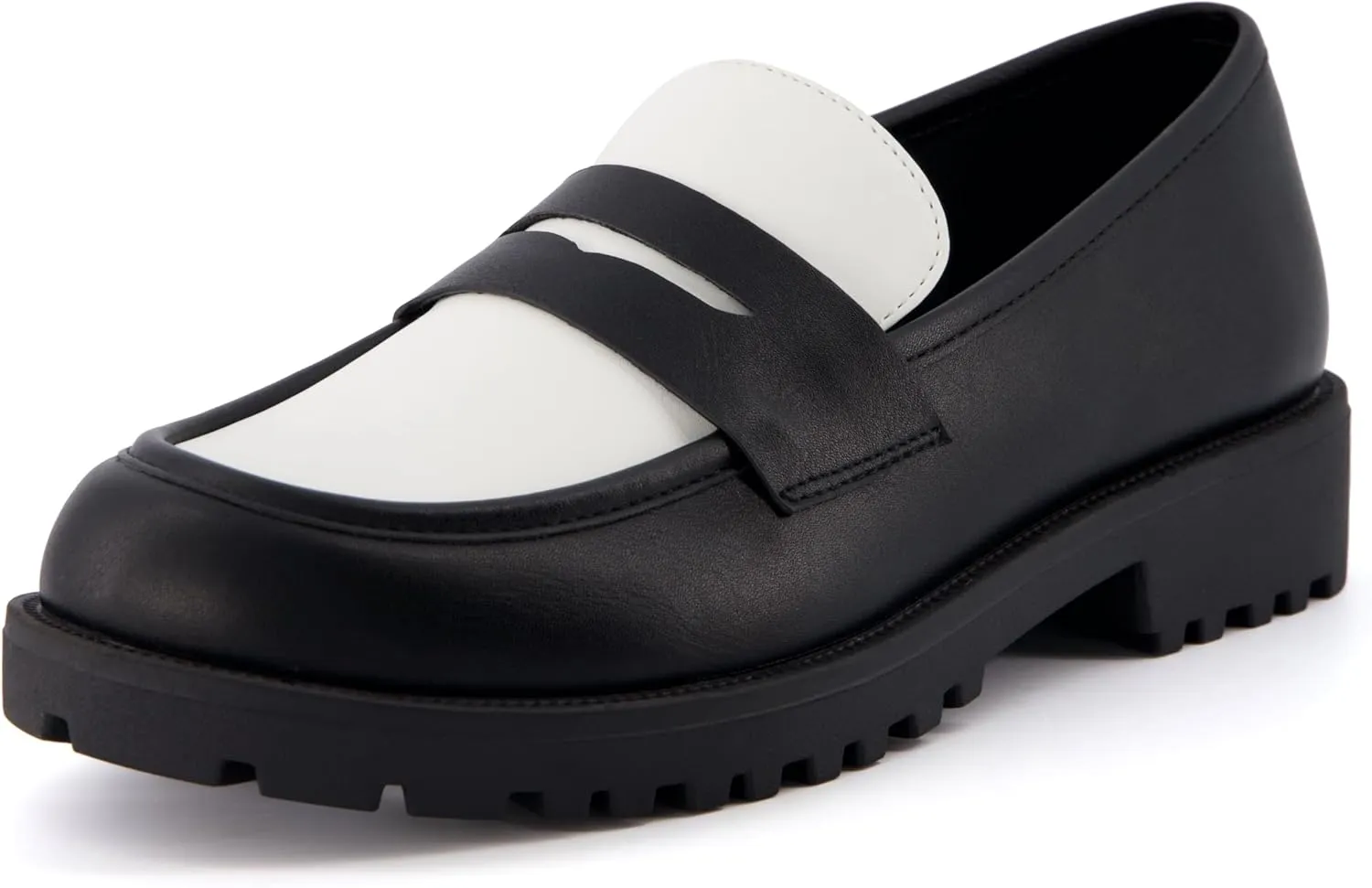 CUSHIONAIRE Women's Reggio Black/White Slip on Loafer  Memory Foam, Wide Widths Available