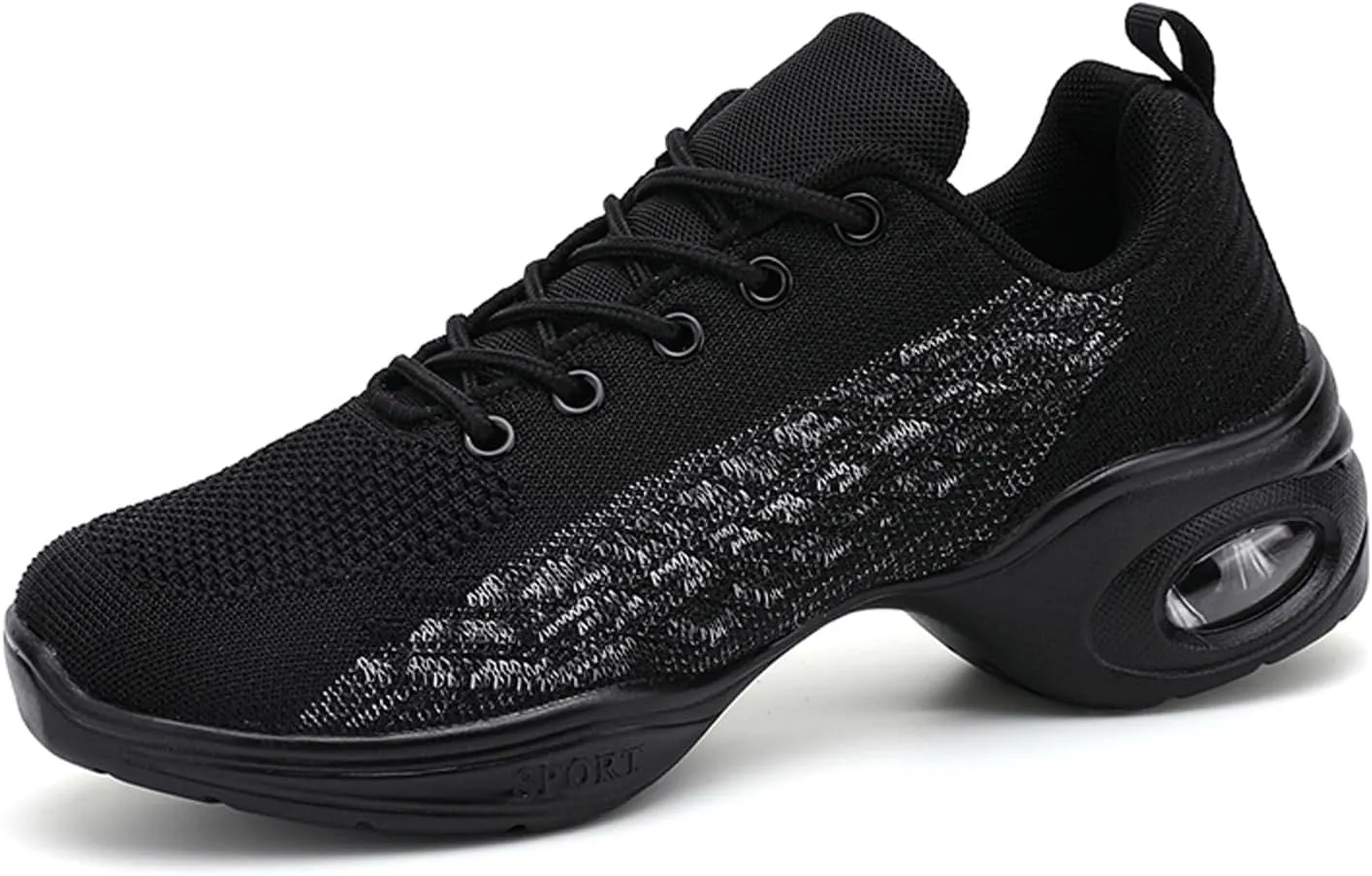 Dance Shoes for Women Jazz Shoes Split Sole Dance Sneakers Lace-up Air Cushion Jazz Sneakers Breathable Modern Dance Shoes Platform Walking Dance Shoe