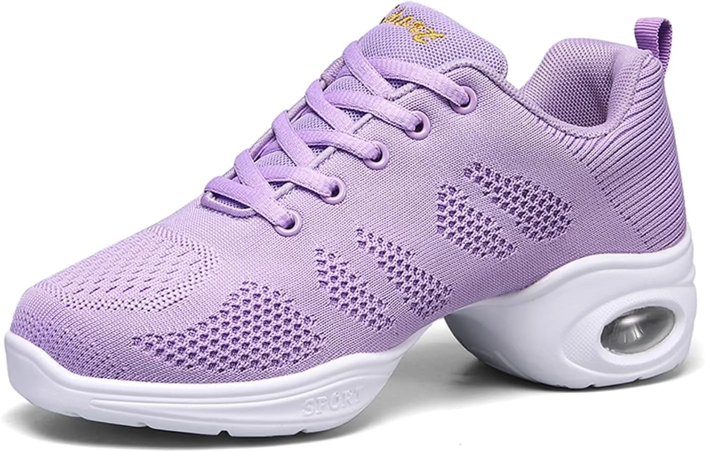 Dance Shoes for Women Jazz Shoes Split Sole Dance Sneakers Lace-up Air Cushion Jazz Sneakers Breathable Modern Dance Shoes Platform Walking Dance Shoe