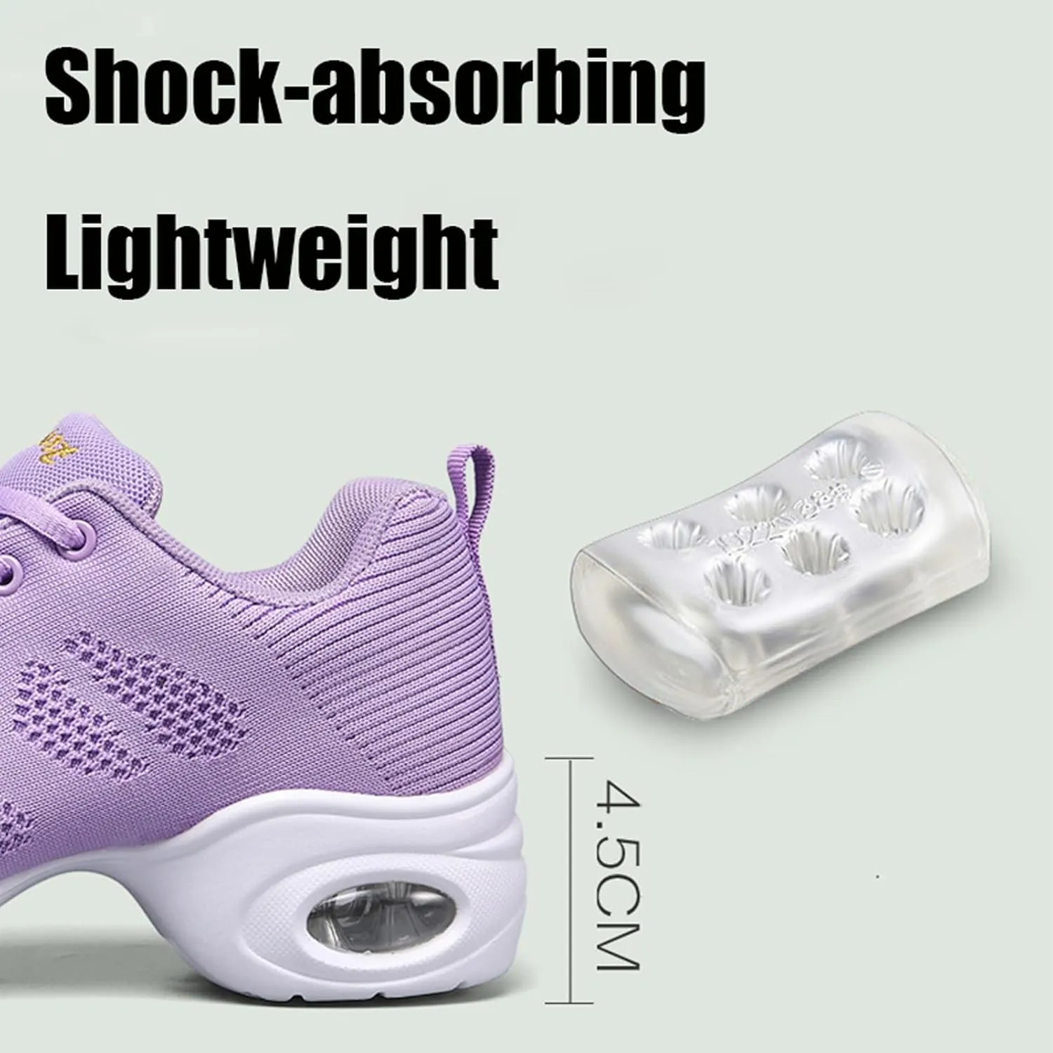 Dance Shoes for Women Jazz Shoes Split Sole Dance Sneakers Lace-up Air Cushion Jazz Sneakers Breathable Modern Dance Shoes Platform Walking Dance Shoe