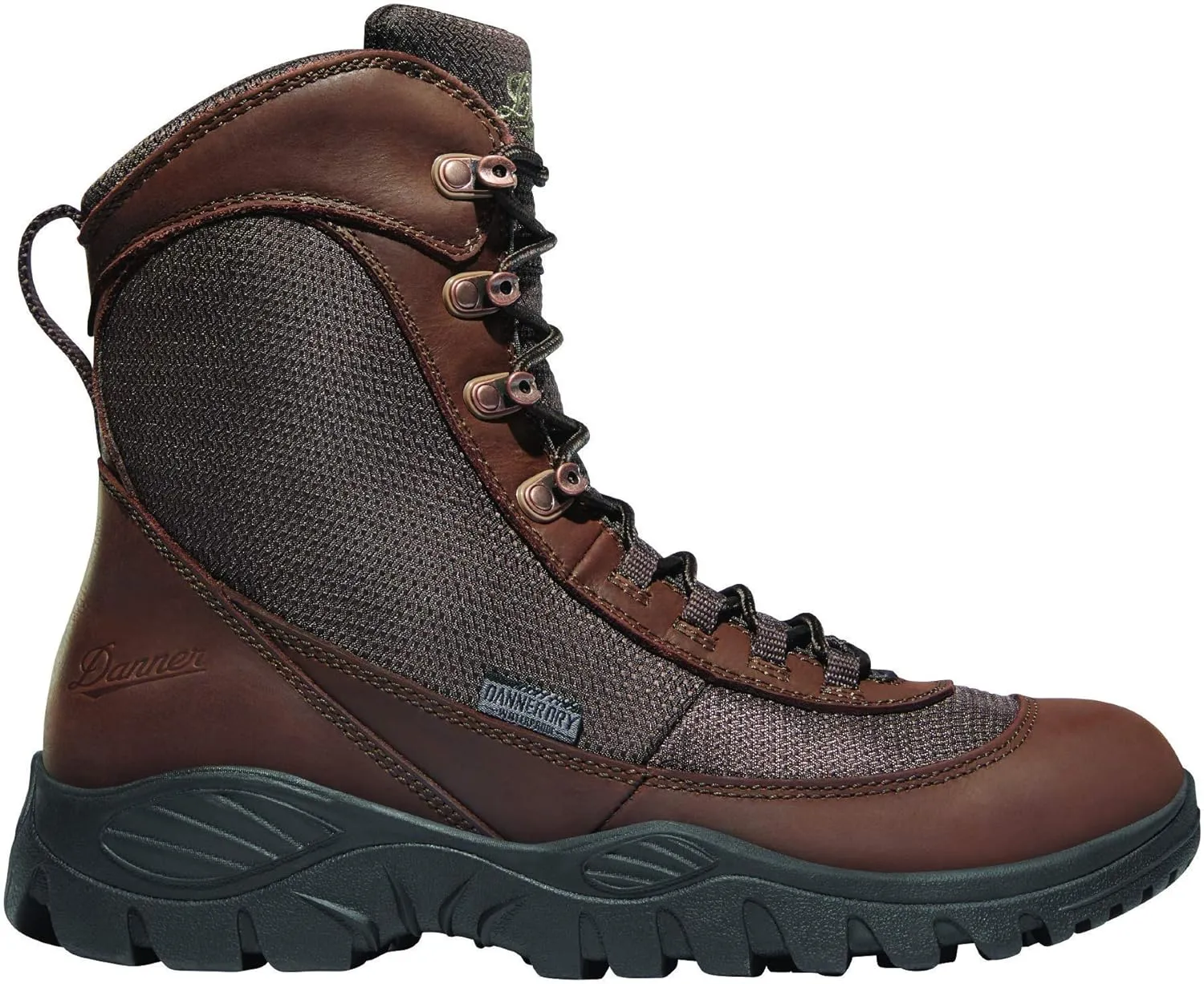 Danner Element 8” Hunting Boots for Men - Waterproof Full-Grain Leather & 900D Nylon with Breathable Lining, Cushion Midsole, and Traction Outsole