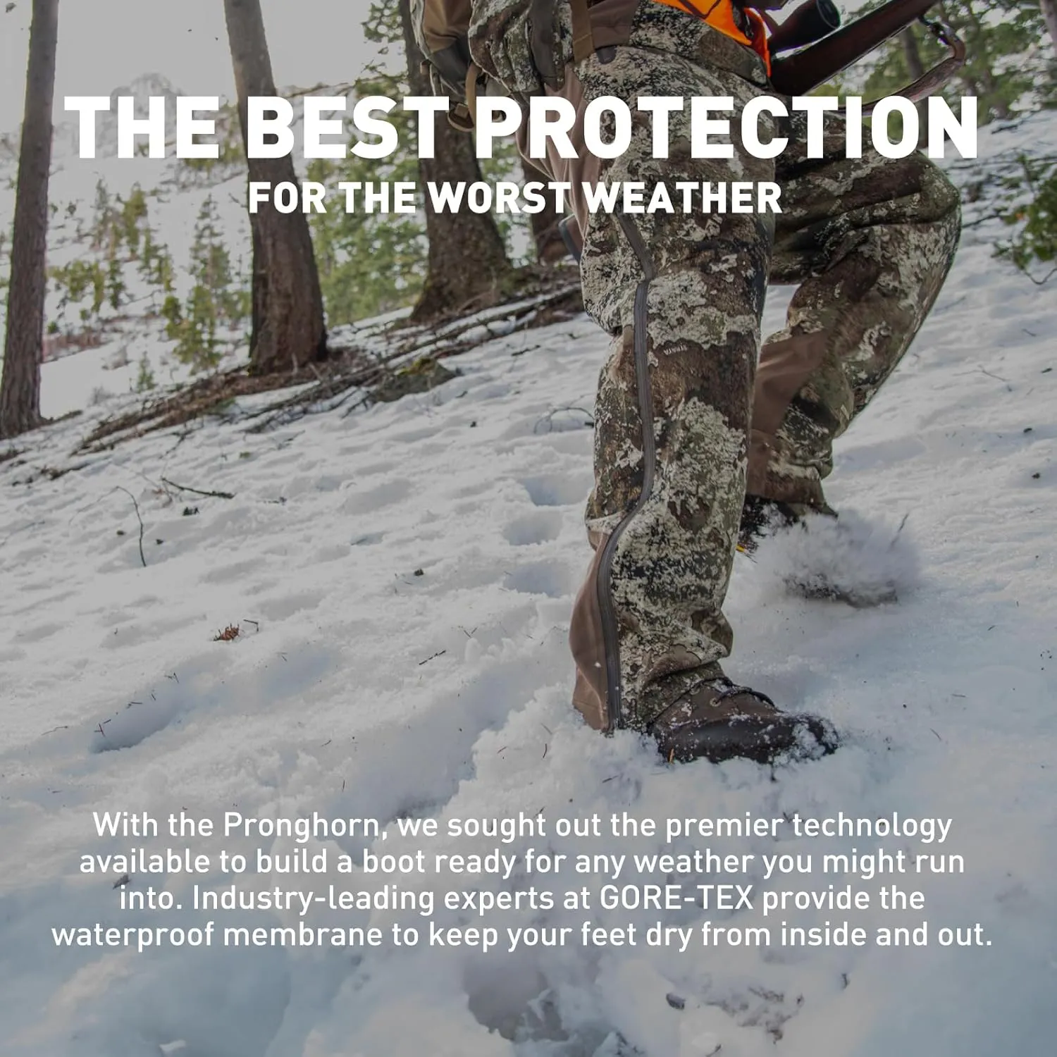 Danner Pronghorn 8” Hunting Boots for Men - Waterproof Gore-Tex and Full-Grain Leather, Cushion Midsole, Torsion Shank, and Vibram Traction Outsole