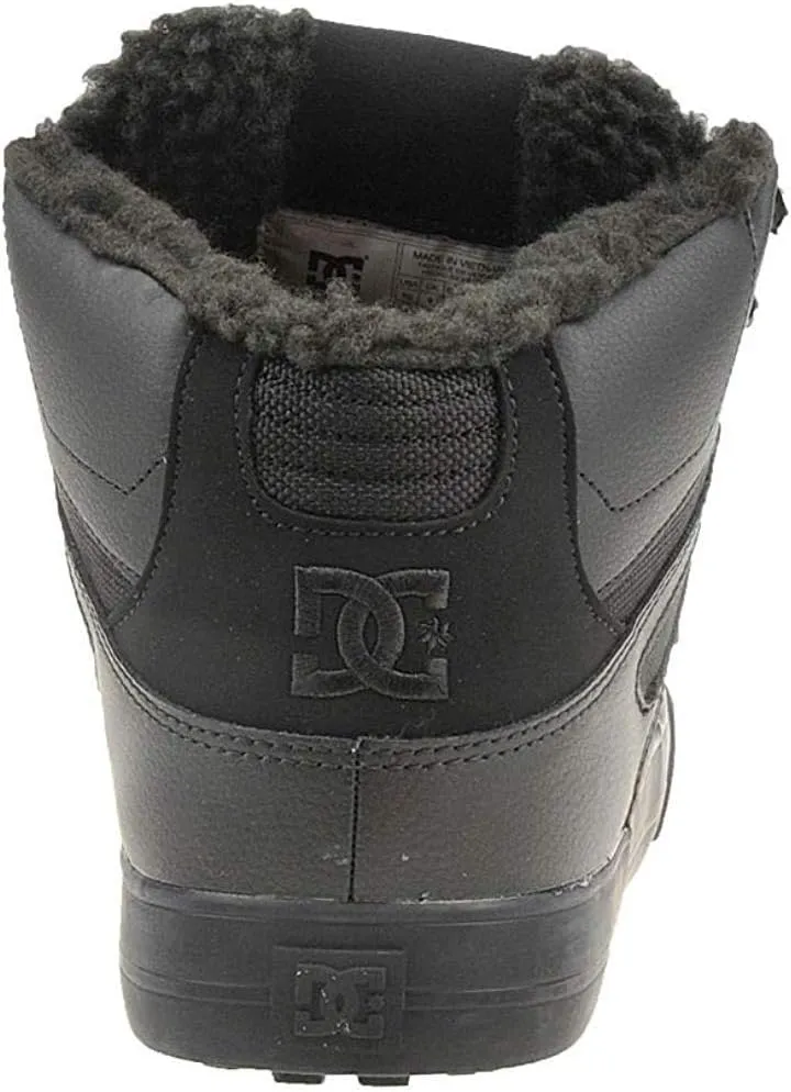 DC Men's Pure HIGH-TOP WC WNT Skate Shoe, Black/Black/Black, 8