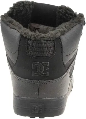 DC Men's Pure HIGH-TOP WC WNT Skate Shoe, Black/Black/Black, 8