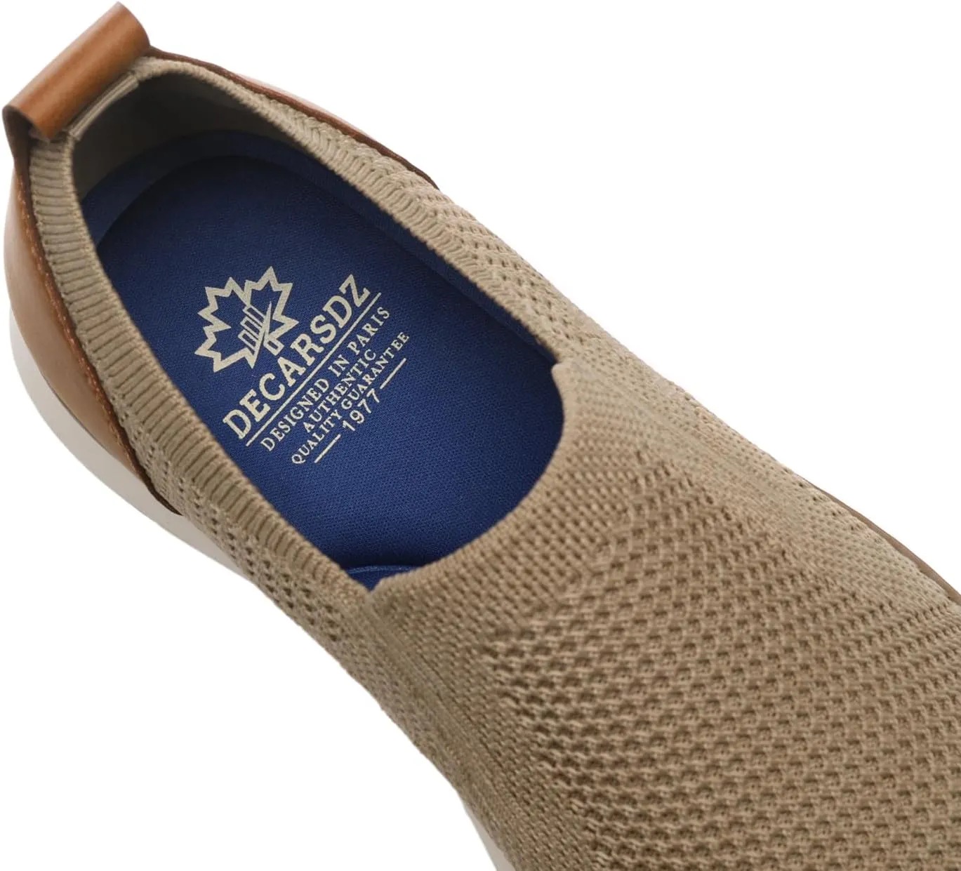 DECARSDZ Men's Loafers Casual Slip On Shoes Knit Mesh Fabric Shoe C021