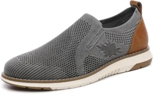 DECARSDZ Men's Loafers Casual Slip On Shoes Knit Mesh Fabric Shoe C021