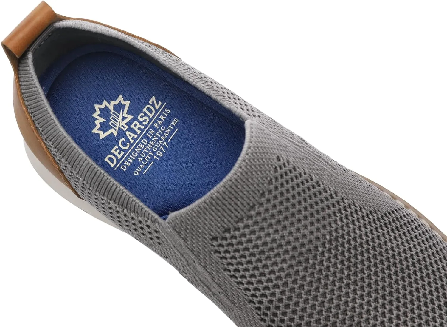 DECARSDZ Men's Loafers Casual Slip On Shoes Knit Mesh Fabric Shoe C021