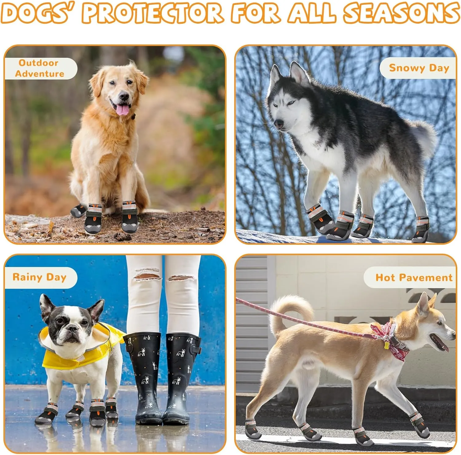 Dog Shoes for Large Small Medium Dogs, Breathable Dog Boots for Summer Hot Pavement, Anti-Slip Dog Booties Paw Protector with Reflective Strips for Outdoor Walking Hiking, Hardwood Floors Size 3
