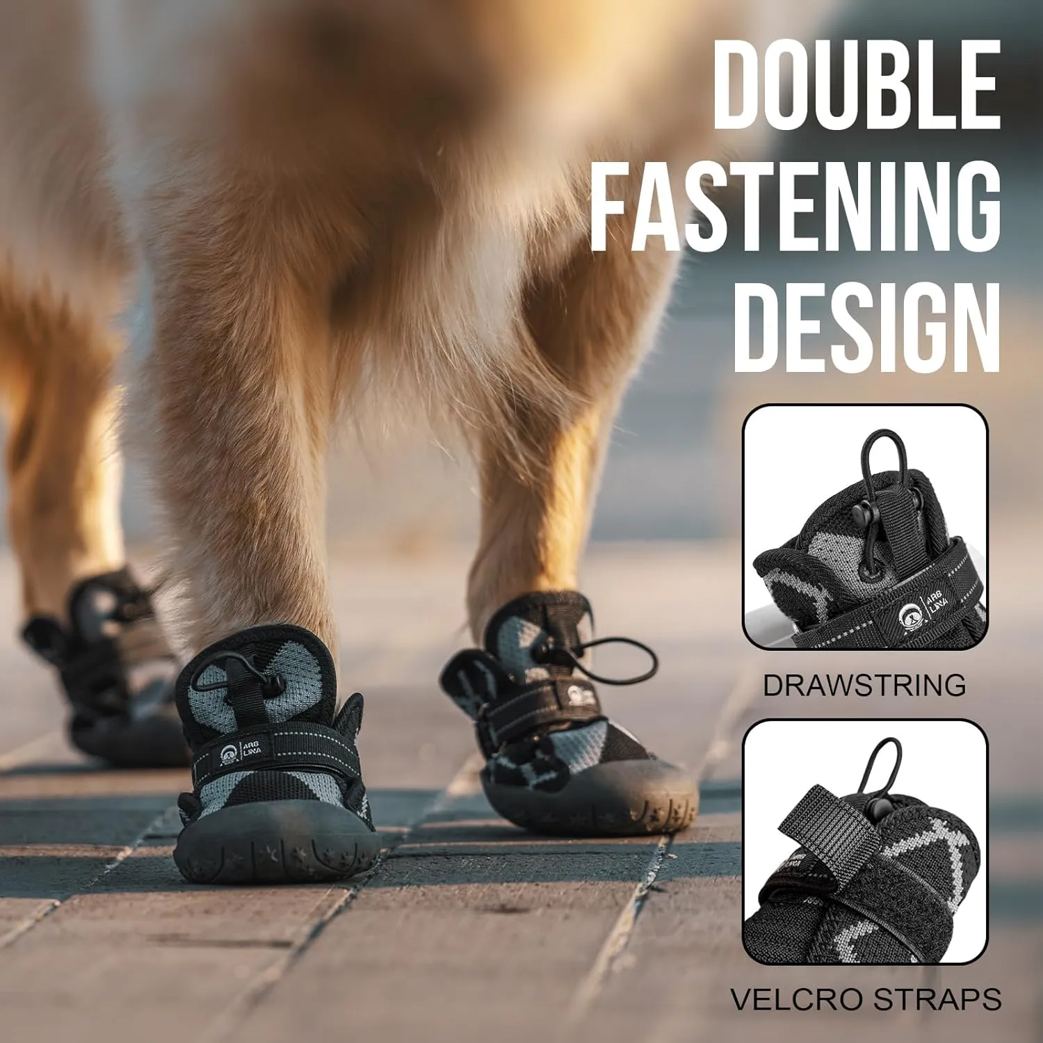 Dog Shoes for Large Small Medium Size Dogs, Waterproof Anti Slip Dog Boots&Paw Protectors for Outdoor Summer Hot Pavement Winter Snow, Breathable Dog Booties for Walking Hiking Hardwood Floor