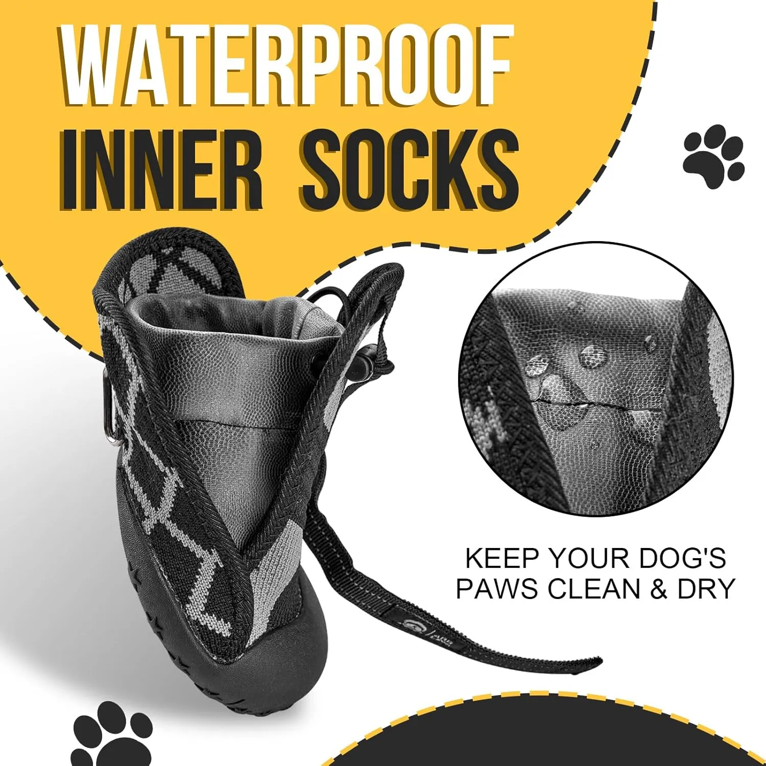 Dog Shoes for Large Small Medium Size Dogs, Waterproof Anti Slip Dog Boots&Paw Protectors for Outdoor Summer Hot Pavement Winter Snow, Breathable Dog Booties for Walking Hiking Hardwood Floor