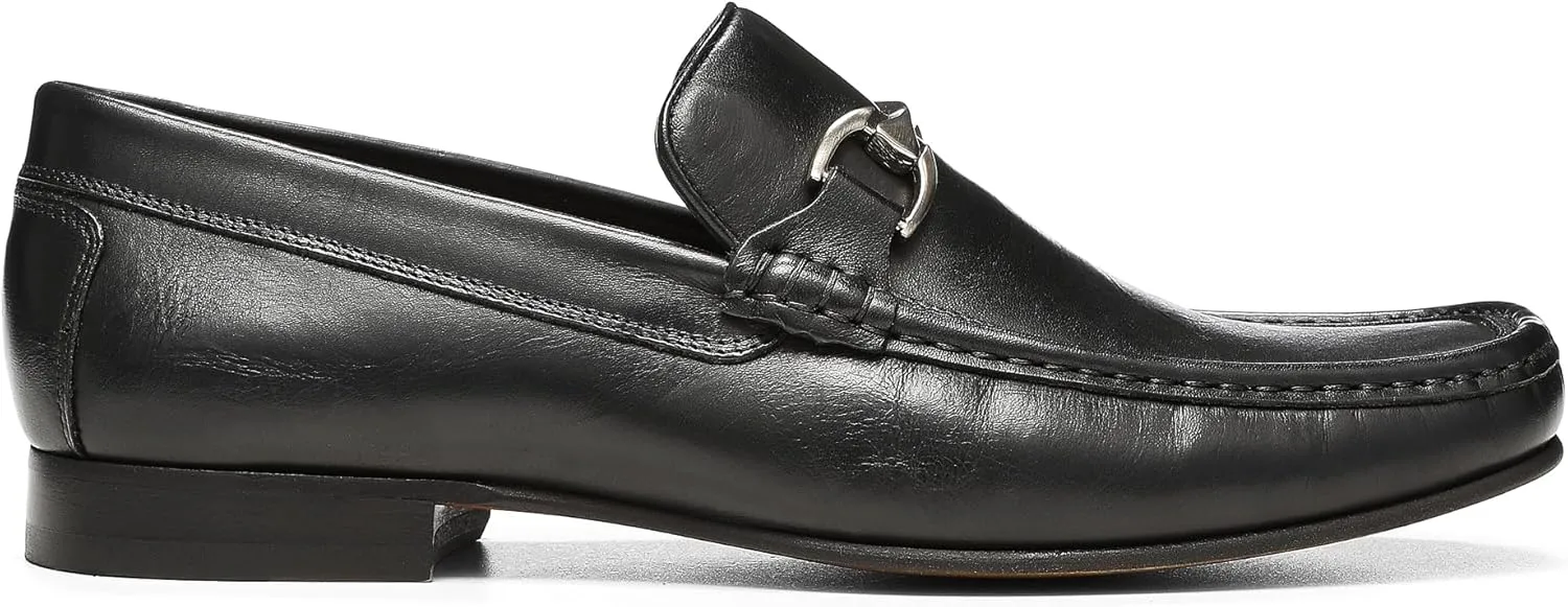 Donald Pliner Dannie Slip-On Leather Loafer - Stacked Heel – Classic Dress Loafers for Men, Memory Foam Insole, Men’s Driving Shoes, Leather Shoes for Men