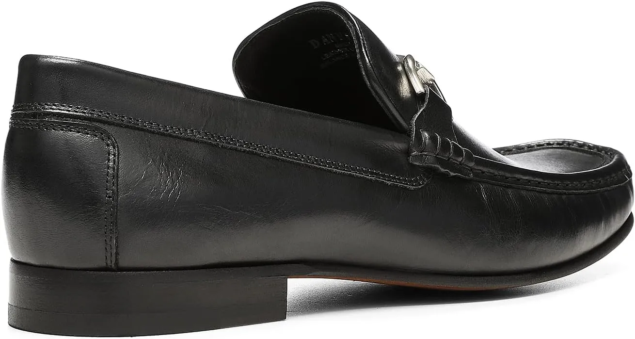 Donald Pliner Dannie Slip-On Leather Loafer - Stacked Heel – Classic Dress Loafers for Men, Memory Foam Insole, Men’s Driving Shoes, Leather Shoes for Men