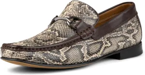 Donald Pliner Dannie Slip-On Leather Loafer - Stacked Heel – Classic Dress Loafers for Men, Memory Foam Insole, Men’s Driving Shoes, Leather Shoes for Men