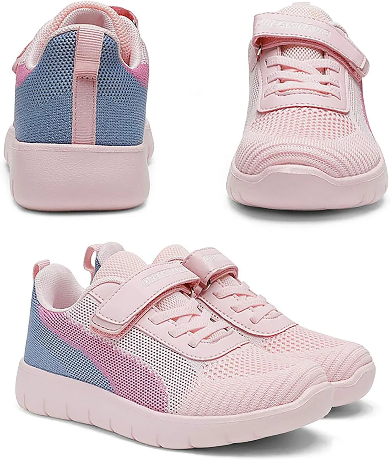 DREAM PAIRS Boys Girls Shoes Kids Tennis EZ-Ons MagicZips Athletic Running Walking Barefoot Zero Drop Sneakers
