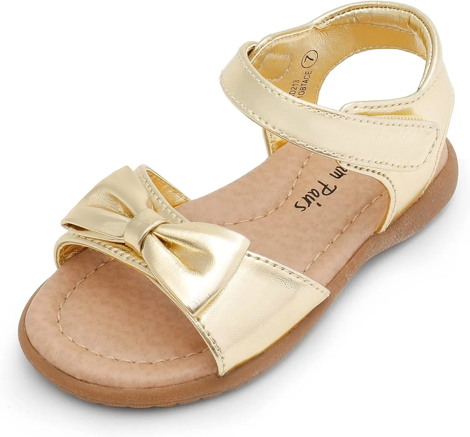 DREAM PAIRS Girls Sandals Fashion Bow Summer Shoes for Toddler/Little Kid