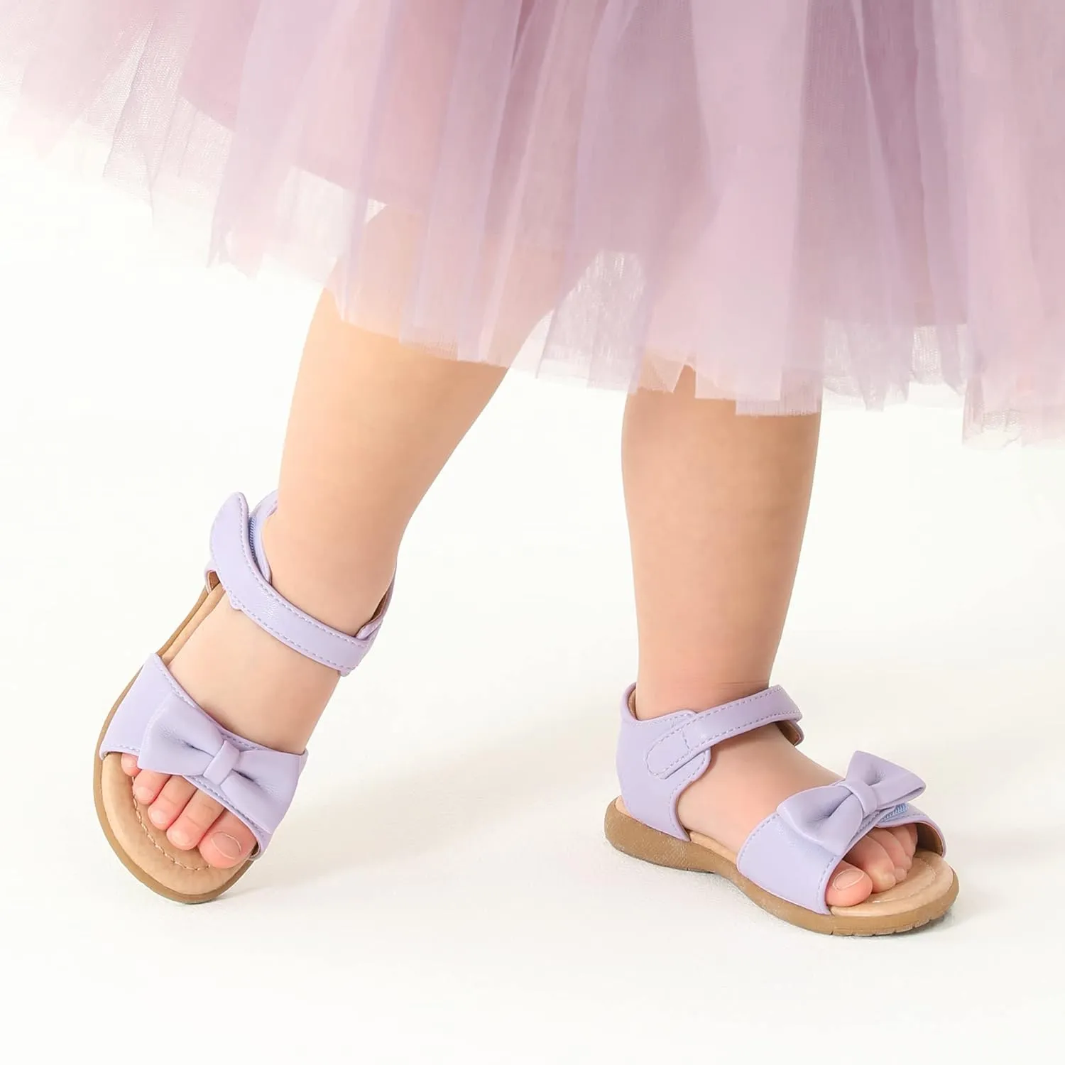 DREAM PAIRS Girls Sandals Fashion Bow Summer Shoes for Toddler/Little Kid