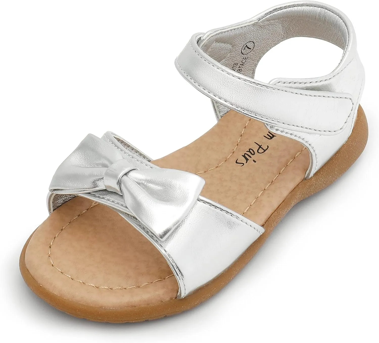 DREAM PAIRS Girls Sandals Fashion Bow Summer Shoes for Toddler/Little Kid