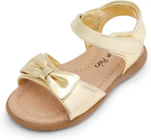 DREAM PAIRS Girls Sandals Fashion Bow Summer Shoes for Toddler/Little Kid