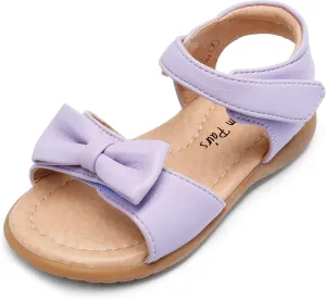 DREAM PAIRS Girls Sandals Fashion Bow Summer Shoes for Toddler/Little Kid