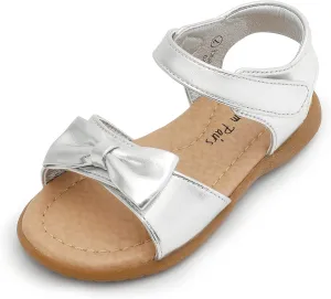 DREAM PAIRS Girls Sandals Fashion Bow Summer Shoes for Toddler/Little Kid