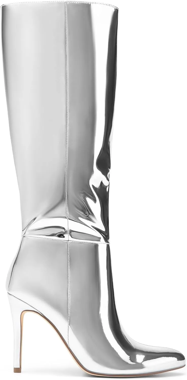 DREAM PAIRS Knee High Boots for Women, Sexy Pointed Toe Stiletto High Heel Boots, Fashion & Classic Dress Shoes