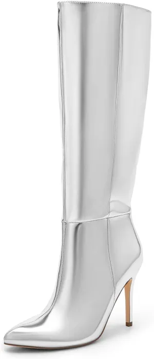 DREAM PAIRS Knee High Boots for Women, Sexy Pointed Toe Stiletto High Heel Boots, Fashion & Classic Dress Shoes