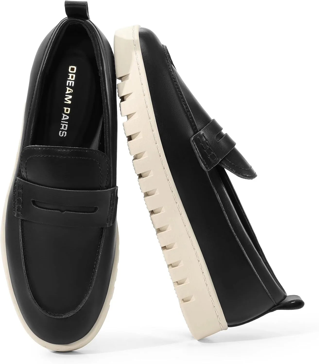 DREAM PAIRS Loafers for Women Casual Comfortable Slip On Business Work Loafer Shoes with Arch Support