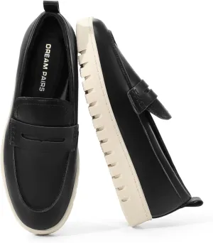 DREAM PAIRS Loafers for Women Casual Comfortable Slip On Business Work Loafer Shoes with Arch Support