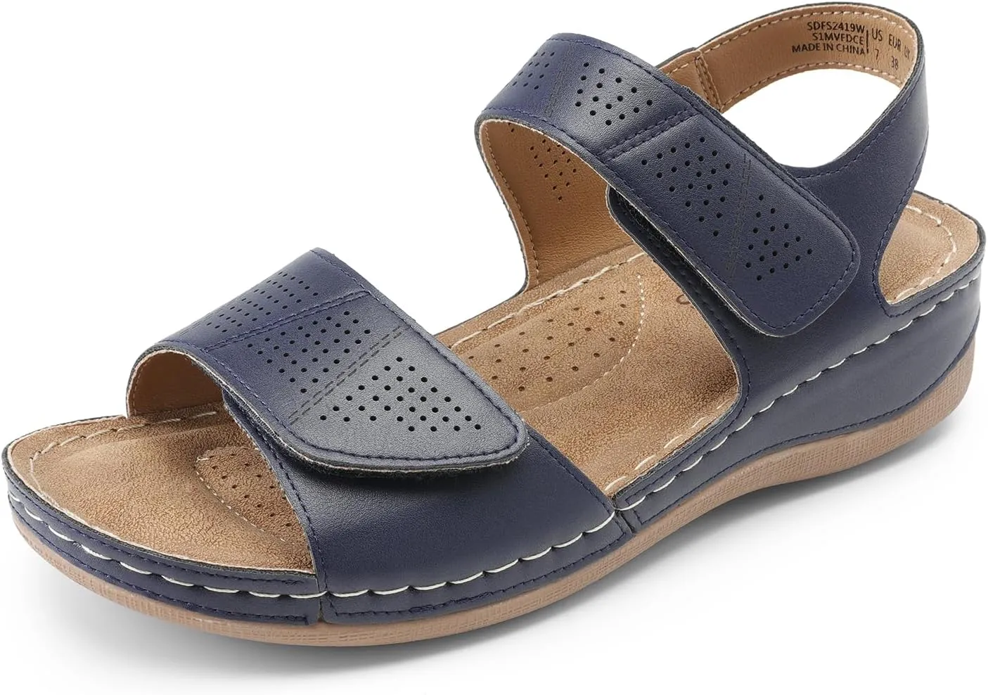 DREAM PAIRS Women's Comfortable Dressy Flats Sandals Open Toe One Band Casual Walking Sandals for Summer