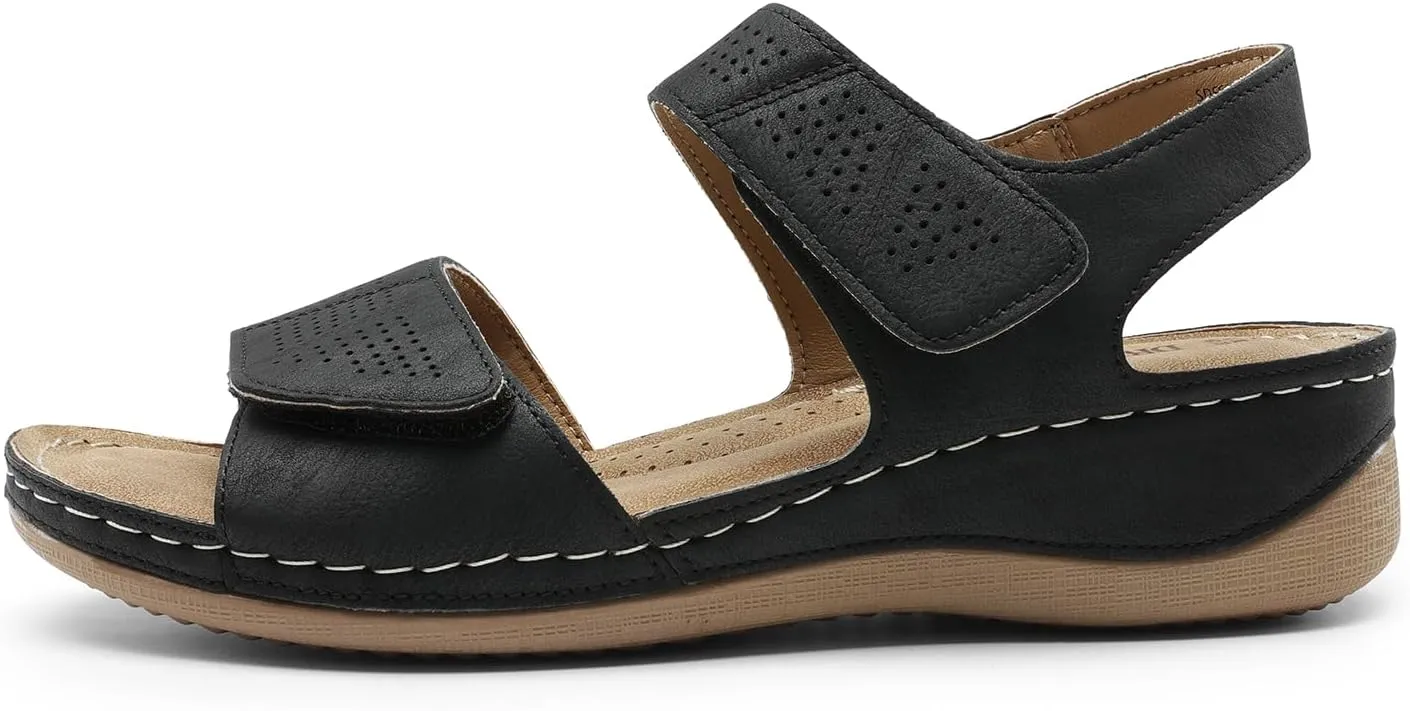 DREAM PAIRS Women's Comfortable Dressy Flats Sandals Open Toe One Band Casual Walking Sandals for Summer
