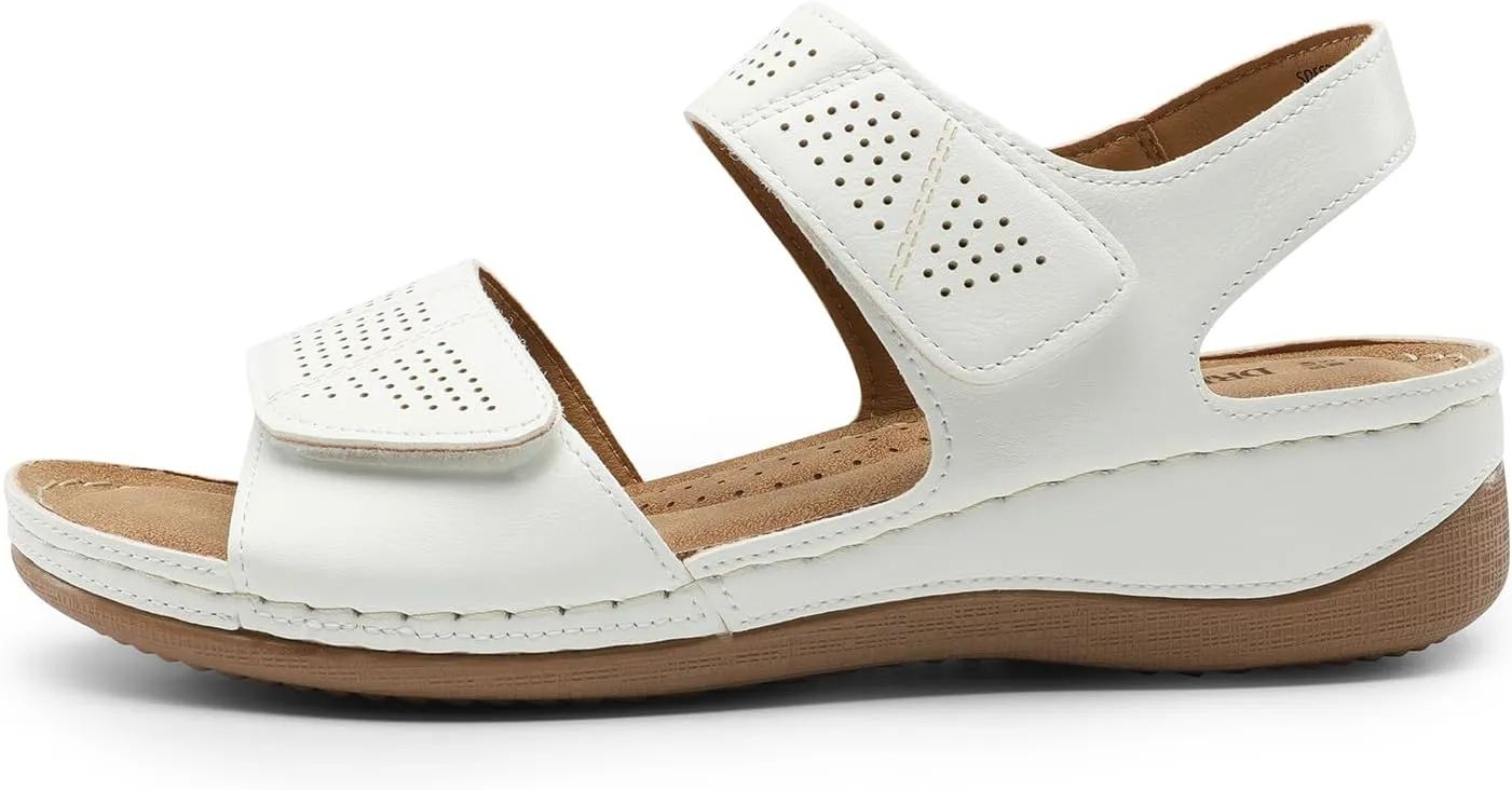 DREAM PAIRS Women's Comfortable Dressy Flats Sandals Open Toe One Band Casual Walking Sandals for Summer