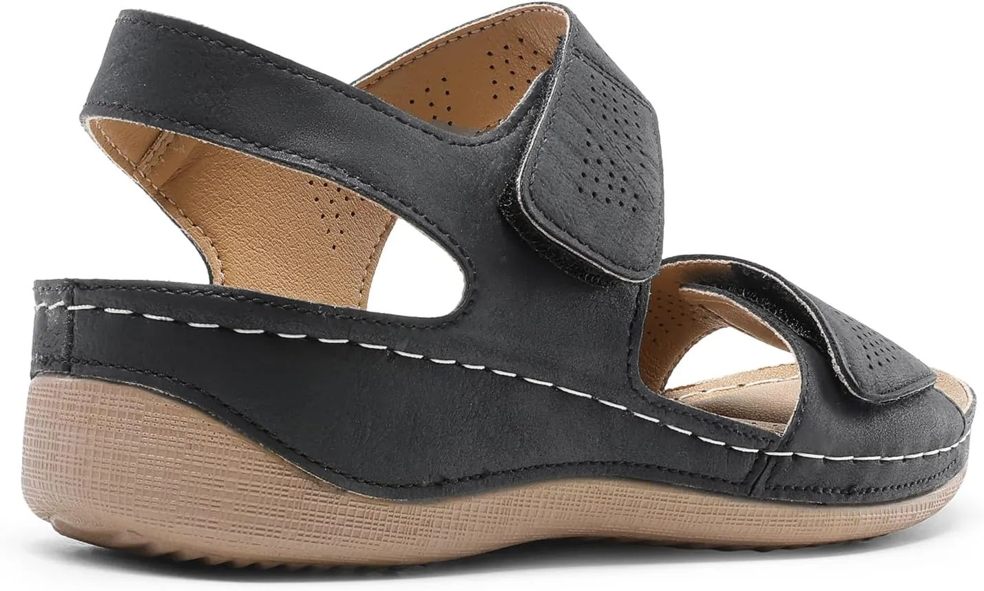 DREAM PAIRS Women's Comfortable Dressy Flats Sandals Open Toe One Band Casual Walking Sandals for Summer