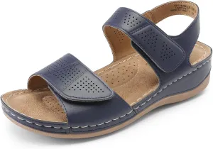 DREAM PAIRS Women's Comfortable Dressy Flats Sandals Open Toe One Band Casual Walking Sandals for Summer