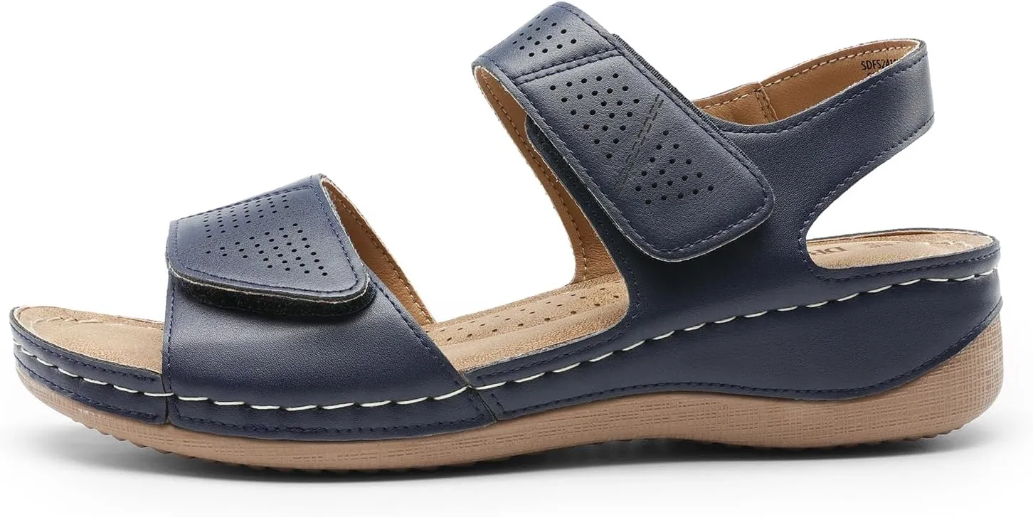 DREAM PAIRS Women's Comfortable Dressy Flats Sandals Open Toe One Band Casual Walking Sandals for Summer