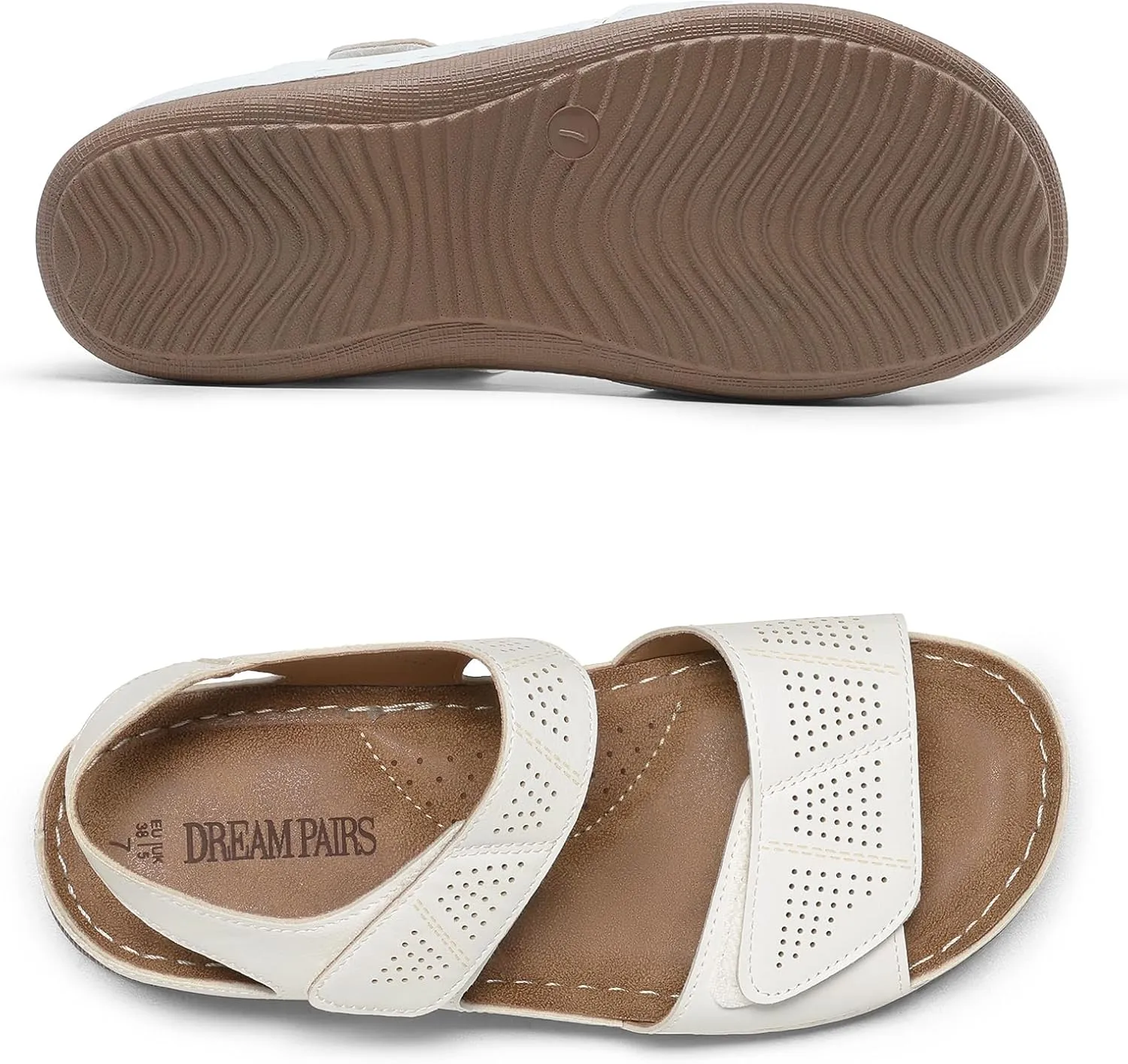 DREAM PAIRS Women's Comfortable Dressy Flats Sandals Open Toe One Band Casual Walking Sandals for Summer