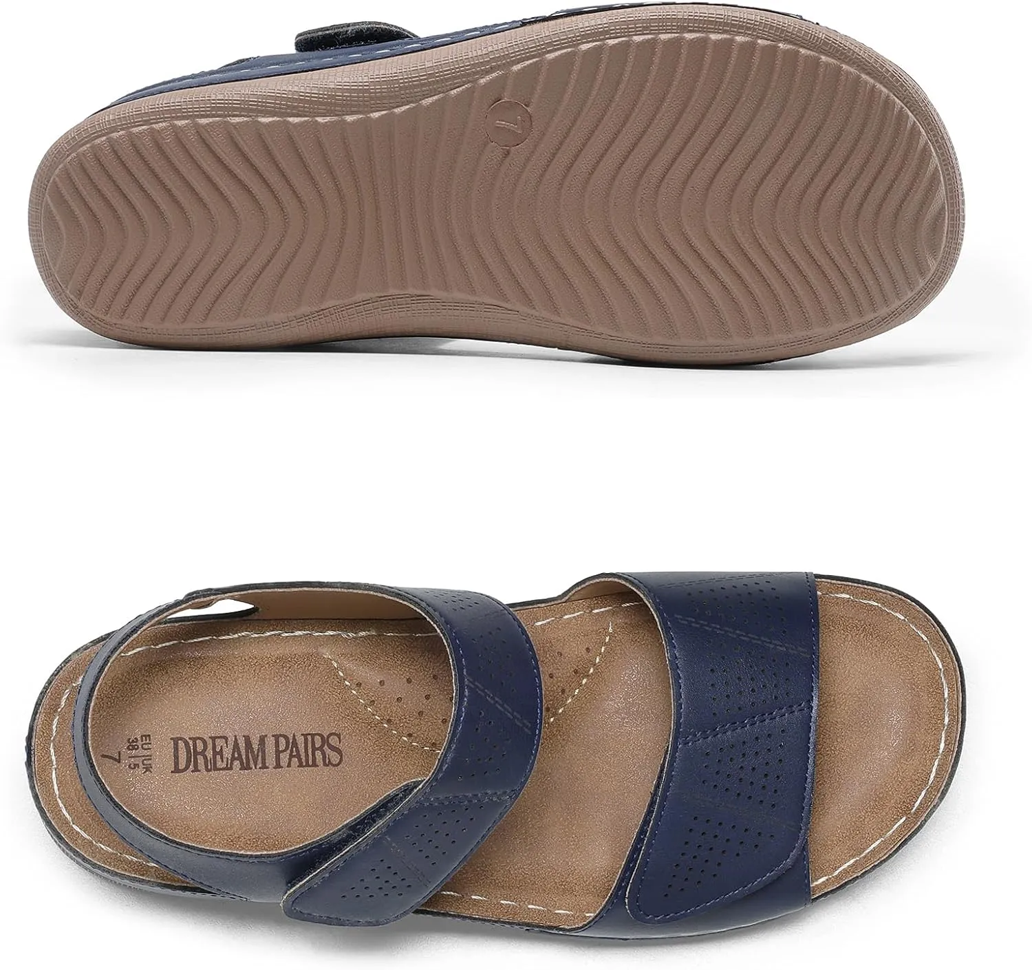 DREAM PAIRS Women's Comfortable Dressy Flats Sandals Open Toe One Band Casual Walking Sandals for Summer