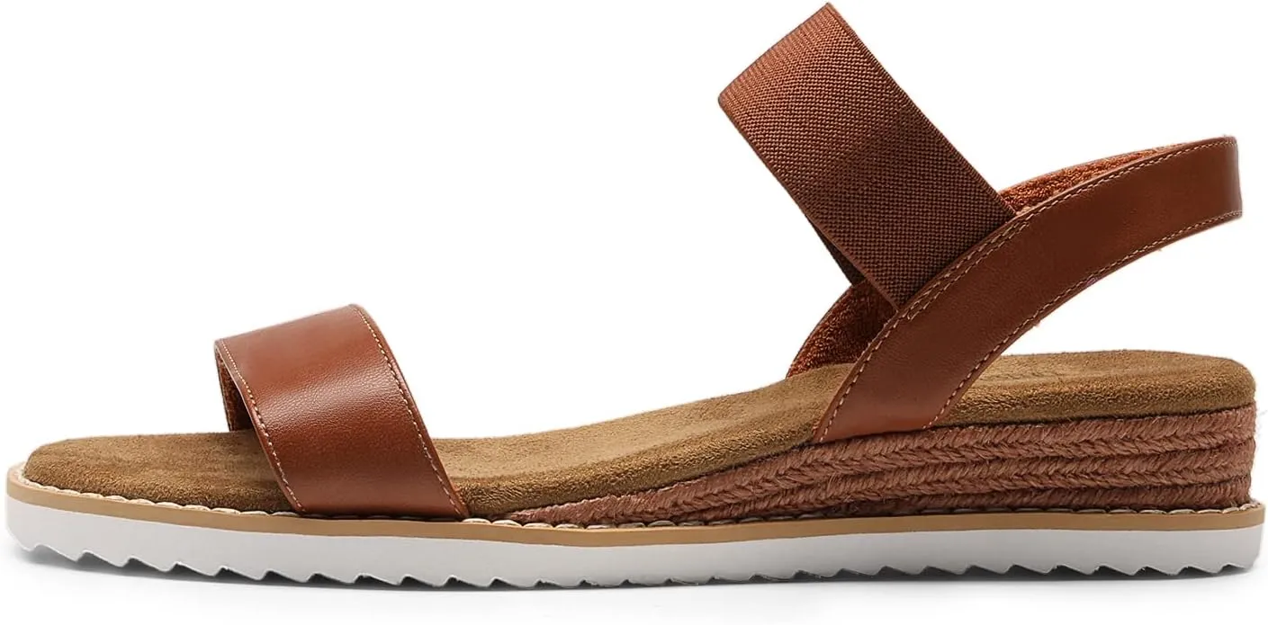 DREAM PAIRS Womens Espadrilles Ankle Stretch Elastic Strap Open Toe Wedges Flats Sandals