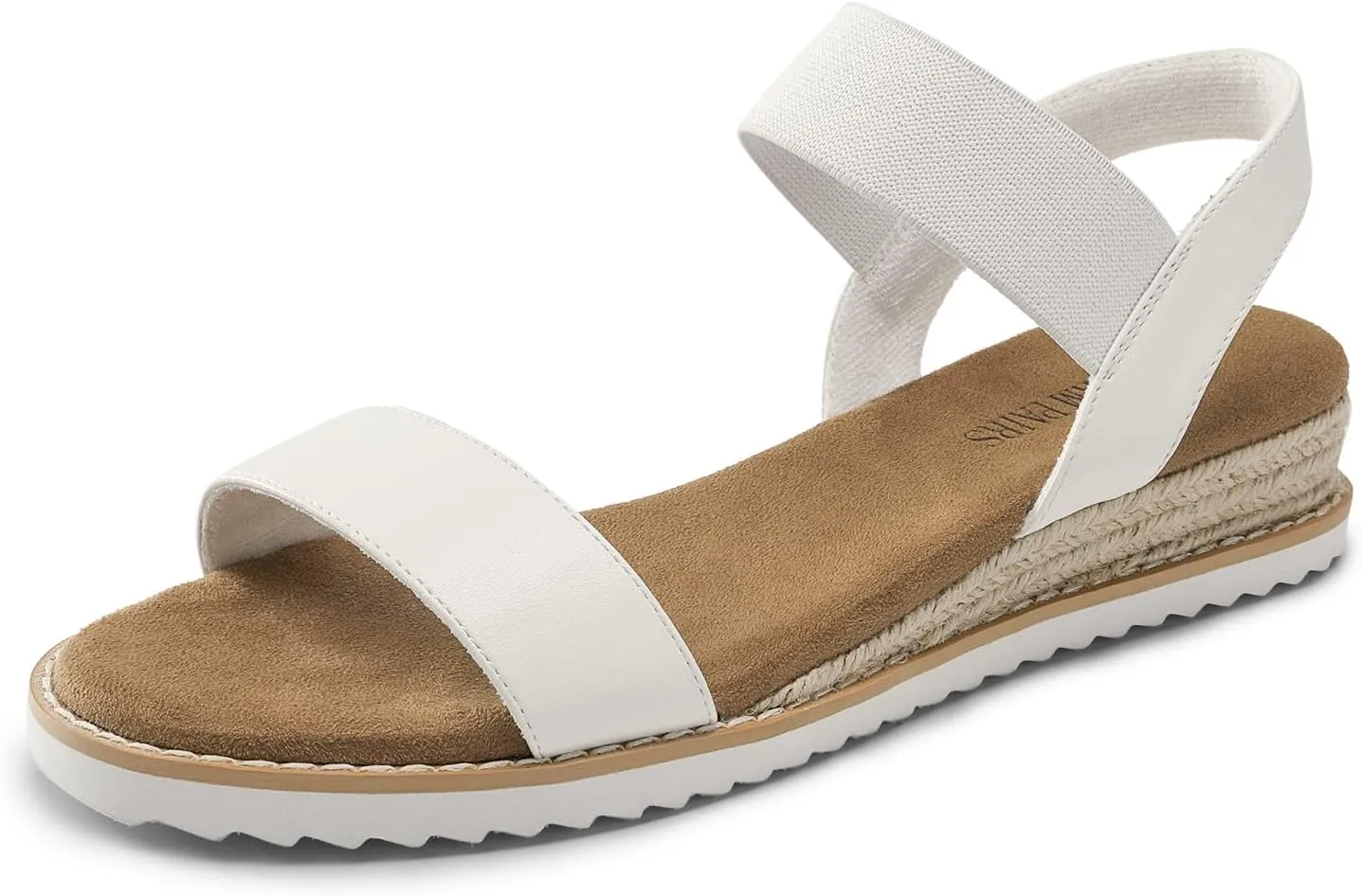 DREAM PAIRS Womens Espadrilles Ankle Stretch Elastic Strap Open Toe Wedges Flats Sandals
