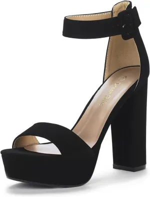 DREAM PAIRS Women's Hi-lo Heeled Sandal