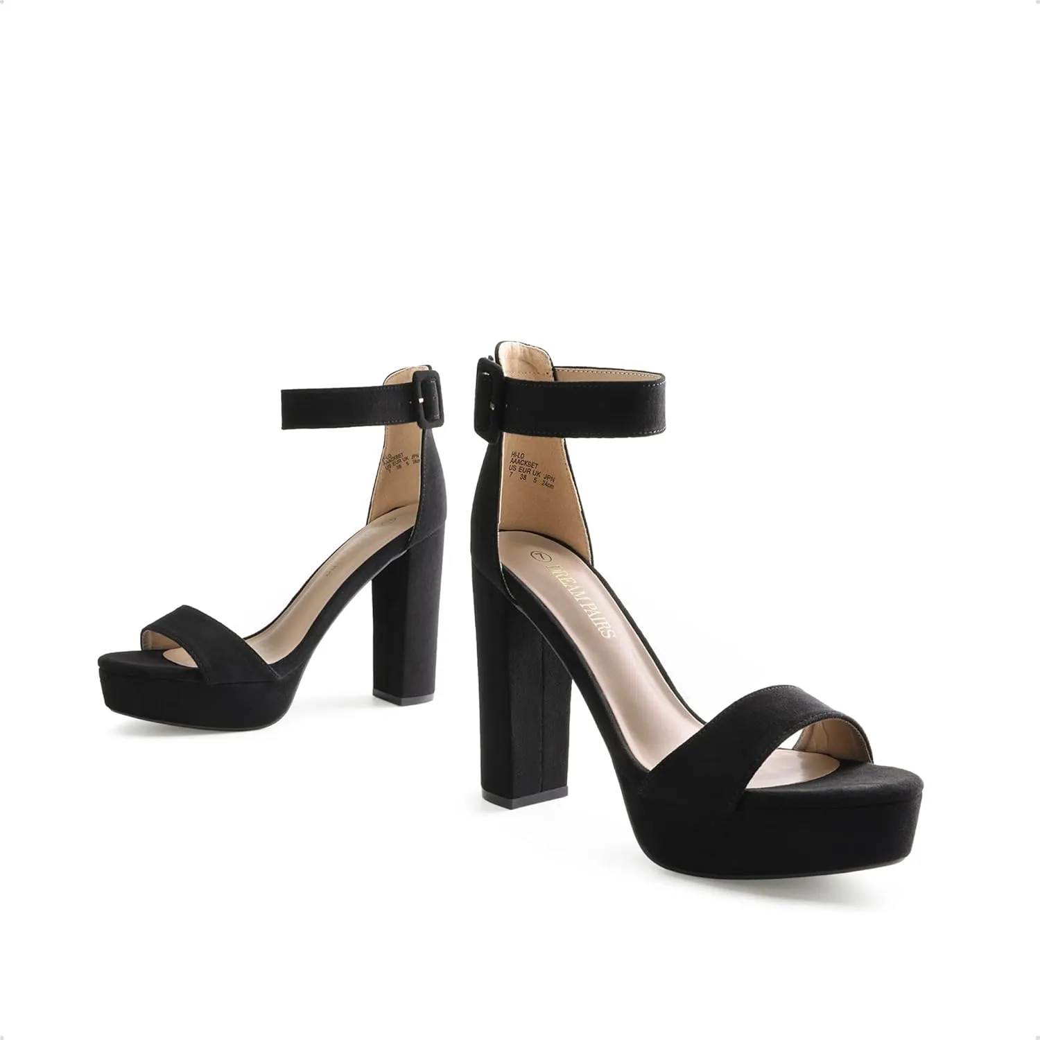 DREAM PAIRS Women's Hi-lo Heeled Sandal
