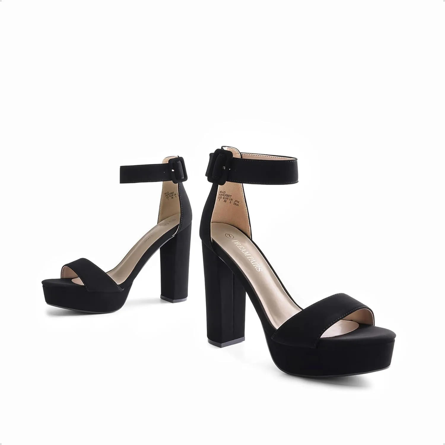 DREAM PAIRS Women's Hi-lo Heeled Sandal