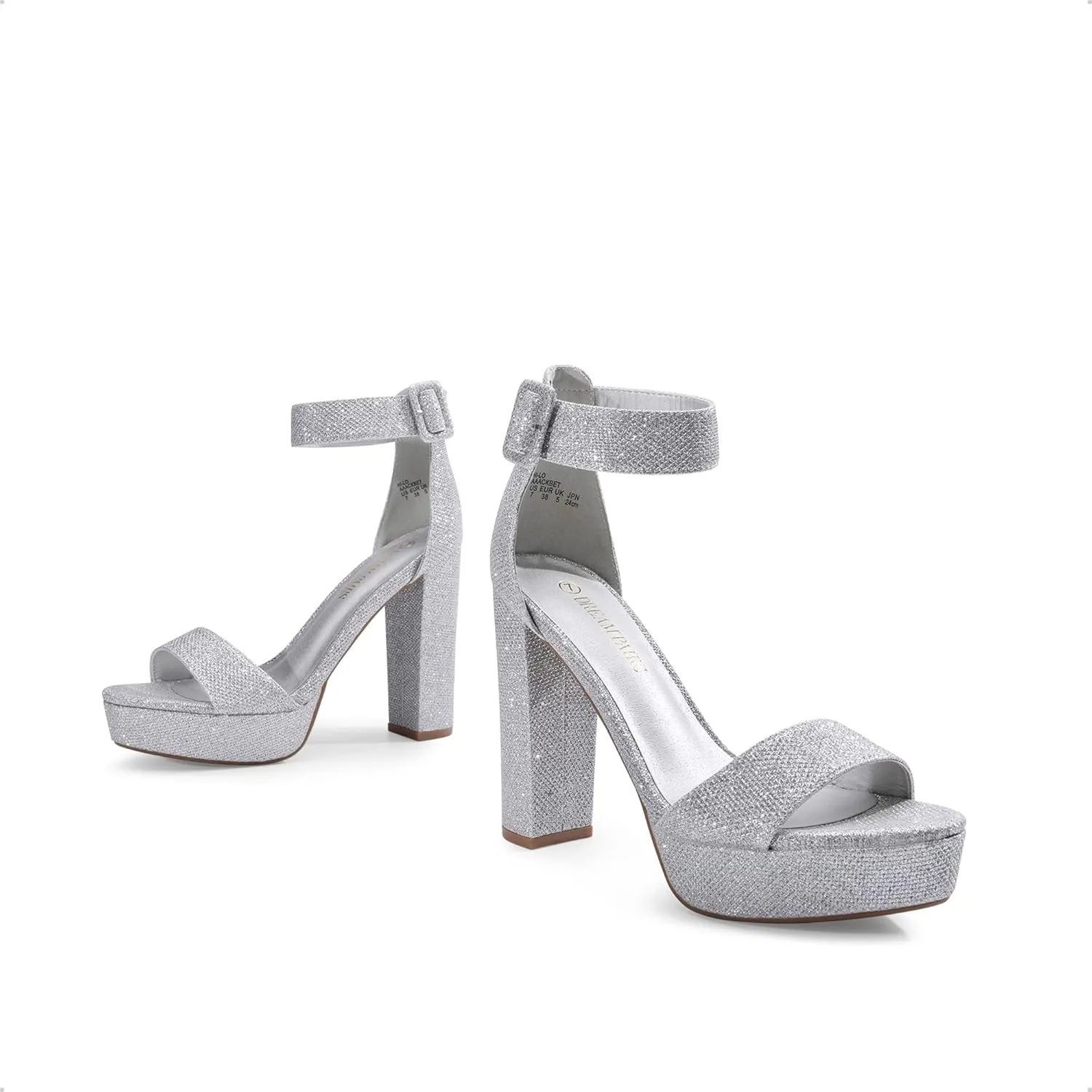 DREAM PAIRS Women's Hi-lo Heeled Sandal