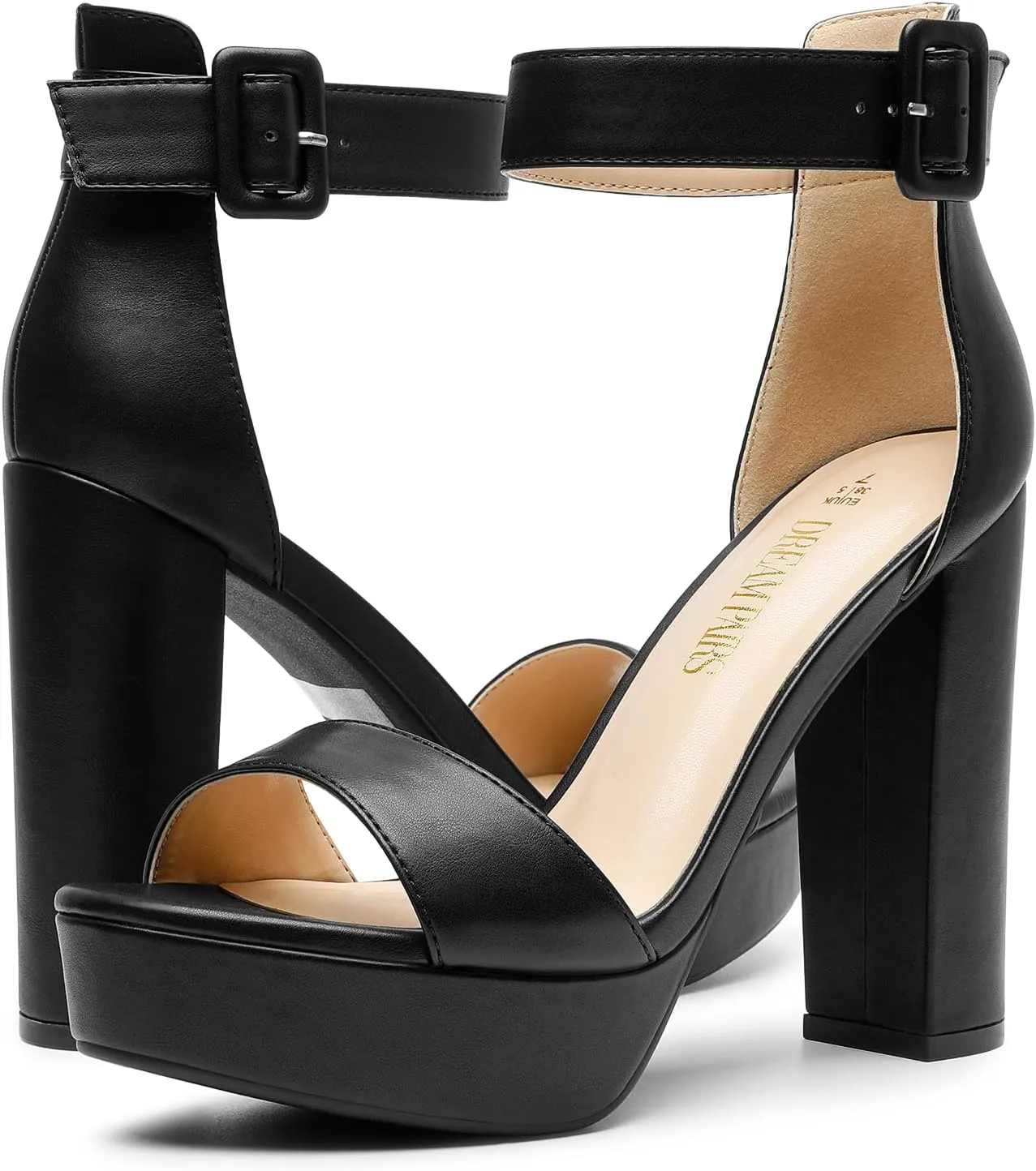 DREAM PAIRS Women's Hi-lo Heeled Sandal