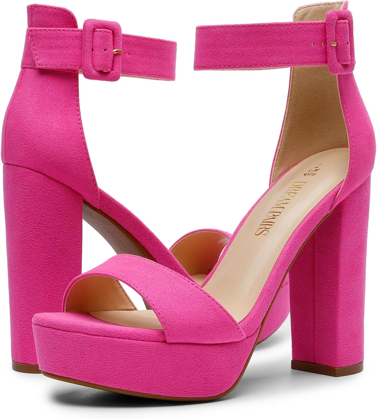 DREAM PAIRS Women's Hi-lo Heeled Sandal