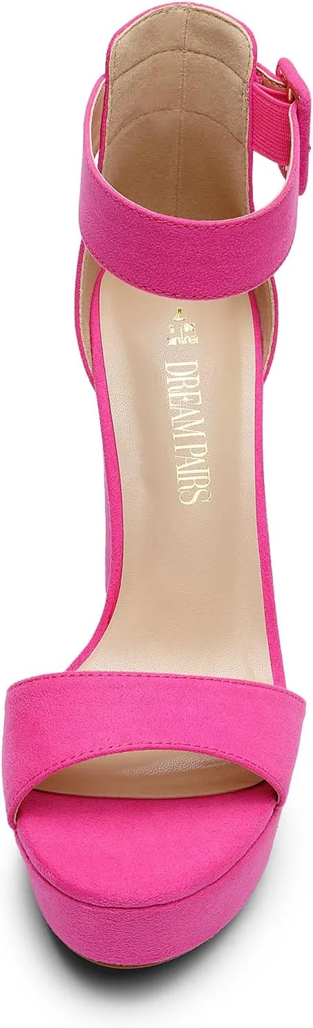 DREAM PAIRS Women's Hi-lo Heeled Sandal