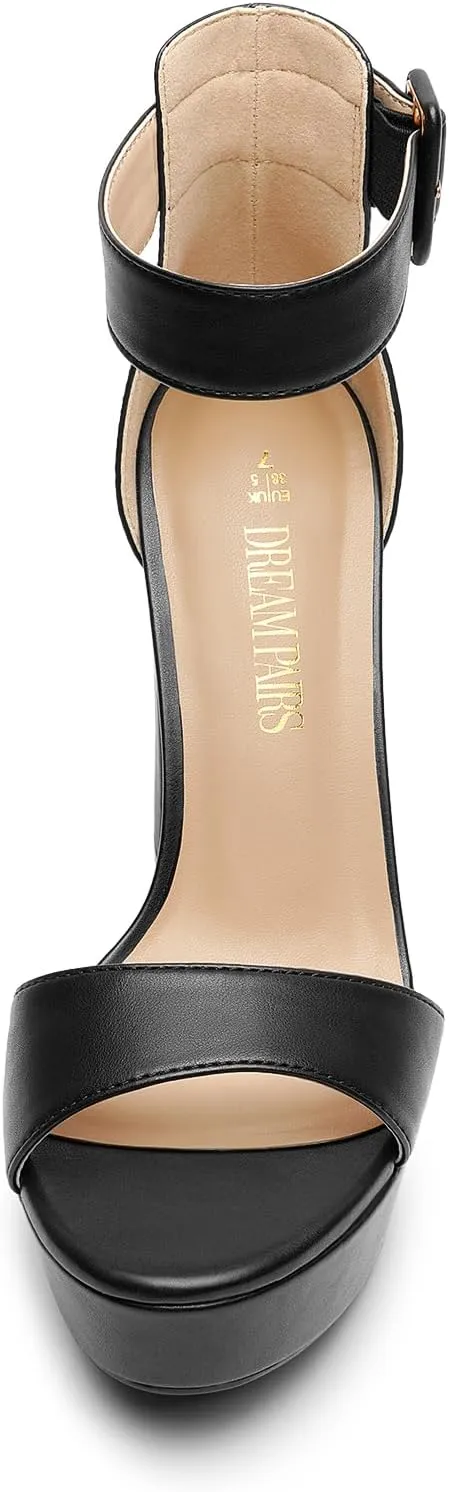 DREAM PAIRS Women's Hi-lo Heeled Sandal