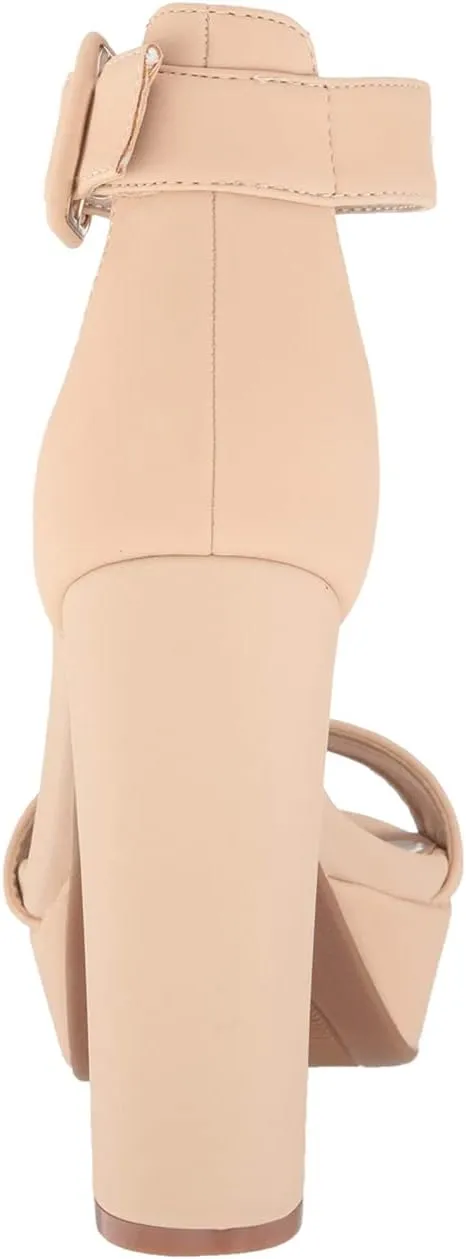 DREAM PAIRS Women's Hi-lo Heeled Sandal